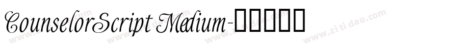 CounselorScript Medium字体转换